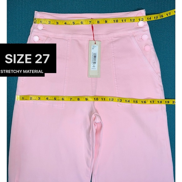 Alice + Olivia Donald High Waisted Light Pink Jean - Picture 10 of 16